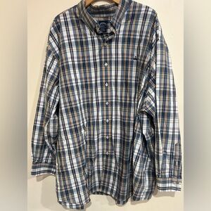Brooks Brothers Shirt Mens 4XL Plaid Supima Cotton Long SleeveButton Down Preppy